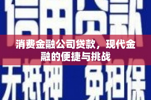 三水消费金融公司贷款，现代金融的便捷与挑战