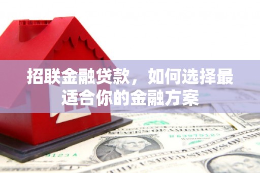三水招联金融贷款，如何选择最适合你的金融方案