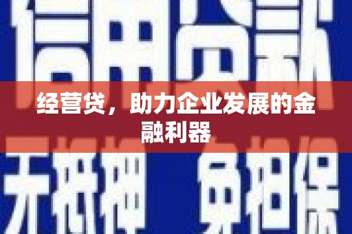 三水经营贷，助力企业发展的金融利器