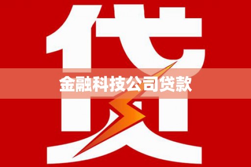 三水金融科技公司贷款