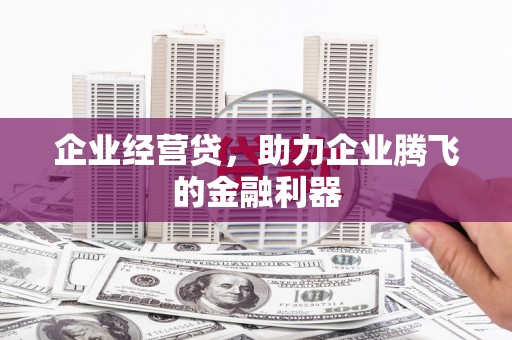 三水企业经营贷，助力企业腾飞的金融利器