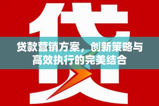 三水贷款营销方案，创新策略与高效执行的完美结合