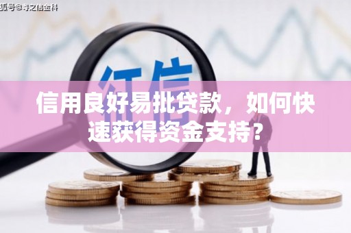 三水信用良好易批贷款，如何快速获得资金支持？