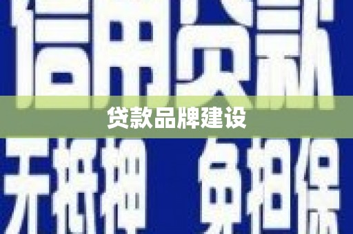 三水贷款品牌建设