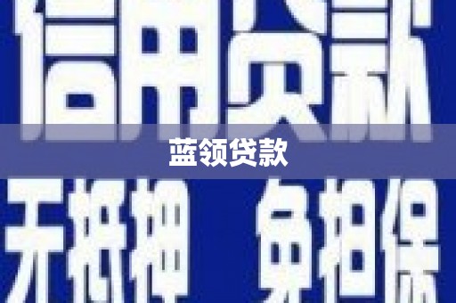 三水蓝领贷款