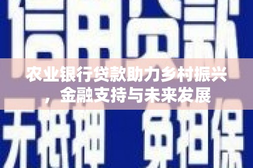 三水农业银行贷款助力乡村振兴，金融支持与未来发展