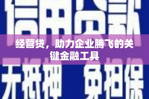 三水经营贷，助力企业腾飞的关键金融工具