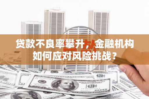 三水贷款不良率攀升，金融机构如何应对风险挑战？