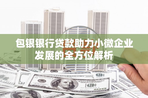 三水包银银行贷款助力小微企业发展的全方位解析