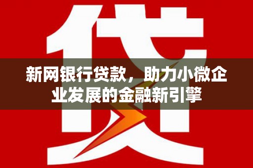 三水新网银行贷款，助力小微企业发展的金融新引擎