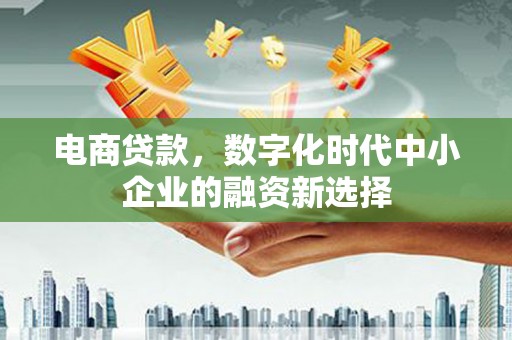 三水电商贷款，数字化时代中小企业的融资新选择