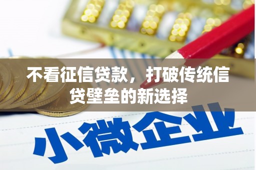 三水不看征信贷款，打破传统信贷壁垒的新选择