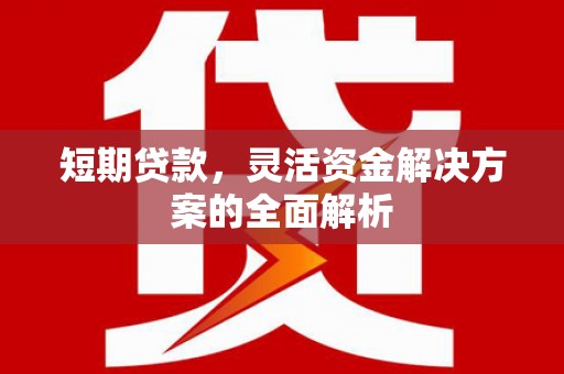 三水短期贷款，灵活资金解决方案的全面解析