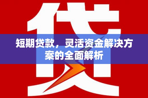 三水短期贷款，灵活资金解决方案的全面解析