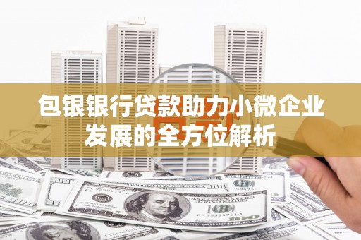 三水包银银行贷款助力小微企业发展的全方位解析