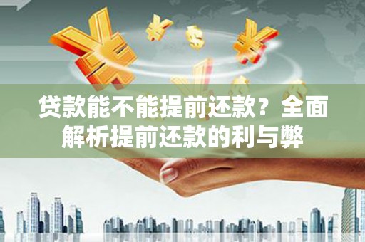 三水贷款能不能提前还款？全面解析提前还款的利与弊