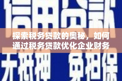 三水探索税务贷款的奥秘，如何通过税务贷款优化企业财务