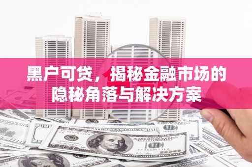 三水黑户可贷，揭秘金融市场的隐秘角落与解决方案
