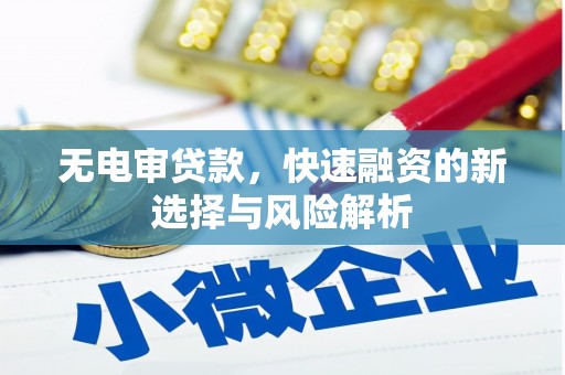 三水无电审贷款，快速融资的新选择与风险解析
