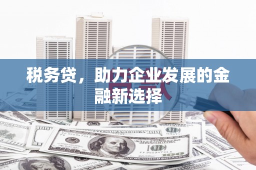 三水税务贷，助力企业发展的金融新选择