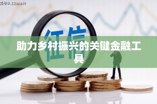 三水助力乡村振兴的关键金融工具