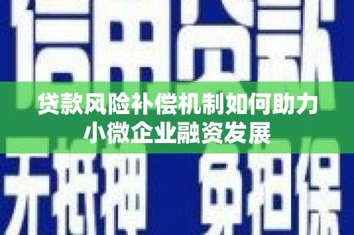 三水贷款风险补偿机制如何助力小微企业融资发展