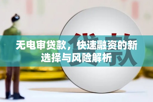 三水无电审贷款，快速融资的新选择与风险解析