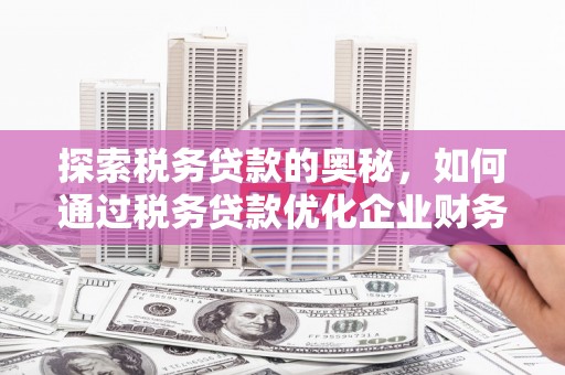 三水探索税务贷款的奥秘，如何通过税务贷款优化企业财务
