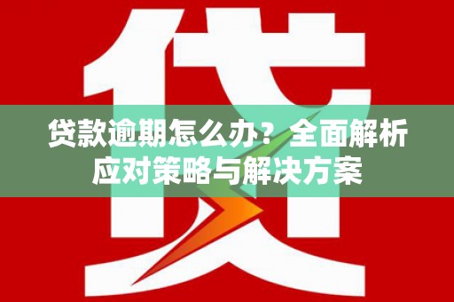 三水贷款逾期怎么办？全面解析应对策略与解决方案