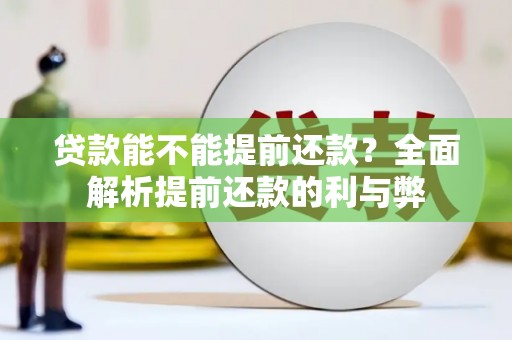 三水贷款能不能提前还款？全面解析提前还款的利与弊