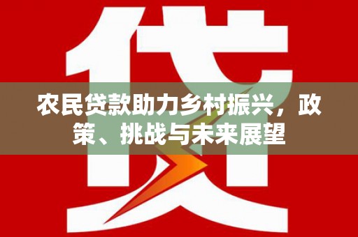 三水农民贷款助力乡村振兴，政策、挑战与未来展望