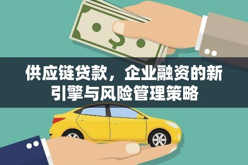 三水供应链贷款，企业融资的新引擎与风险管理策略