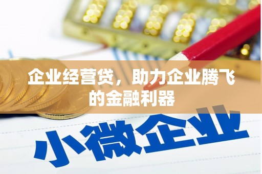 三水企业经营贷，助力企业腾飞的金融利器