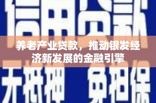 三水养老产业贷款，推动银发经济新发展的金融引擎