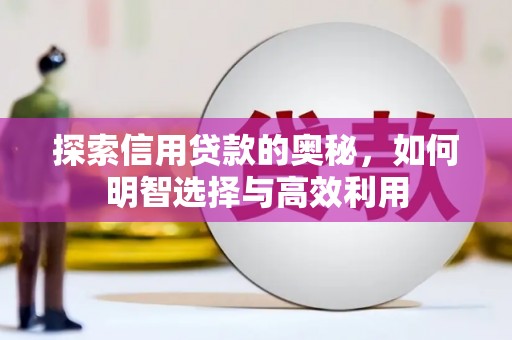 三水探索信用贷款的奥秘，如何明智选择与高效利用