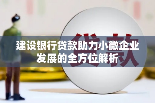 三水建设银行贷款助力小微企业发展的全方位解析